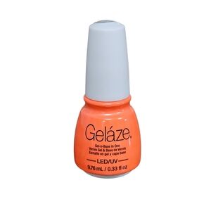 Gelaze Gel Nail Polish Flip Flop Fantasy China Glaze Orange Gel Base UV LED